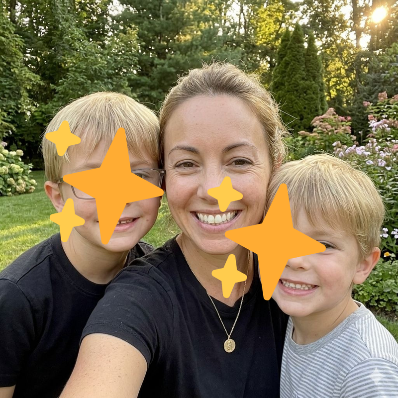 Lara con i suoi bambini